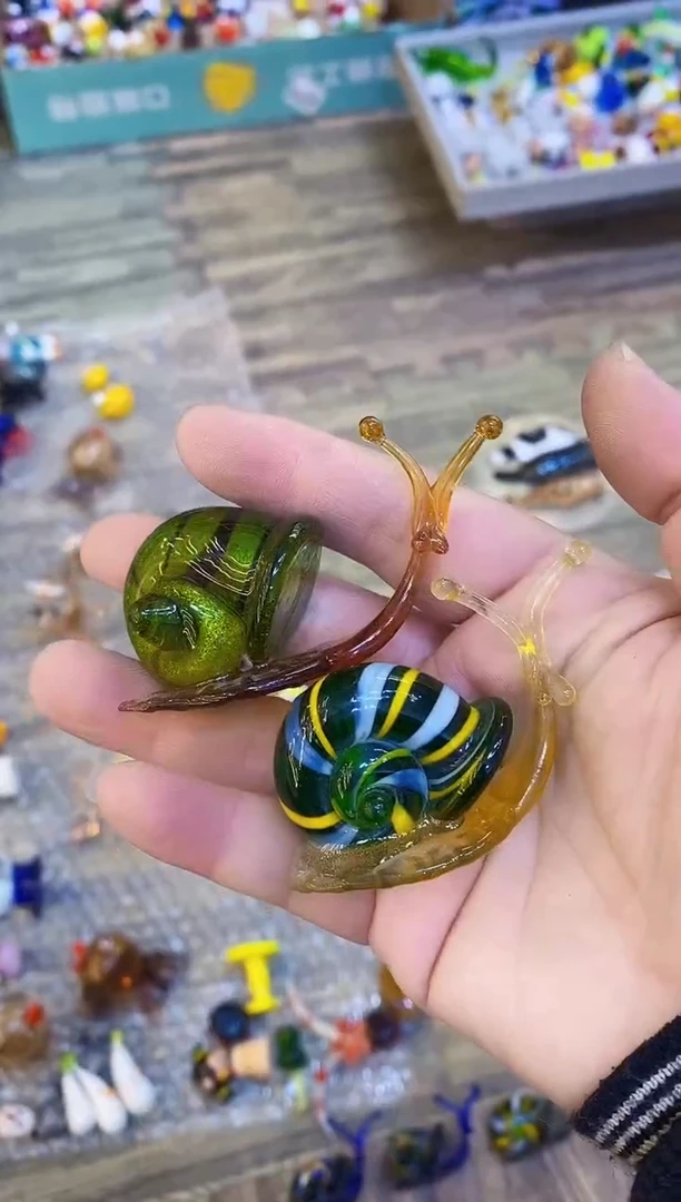 【闪购商品】琉璃手工艺品蜗牛2个