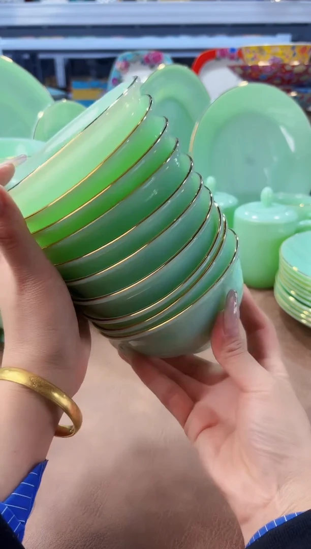 玉瓷4.5英寸饭碗10个