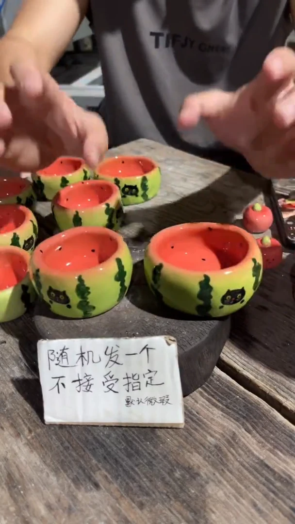 摆件69纯手工微瑕陶瓷