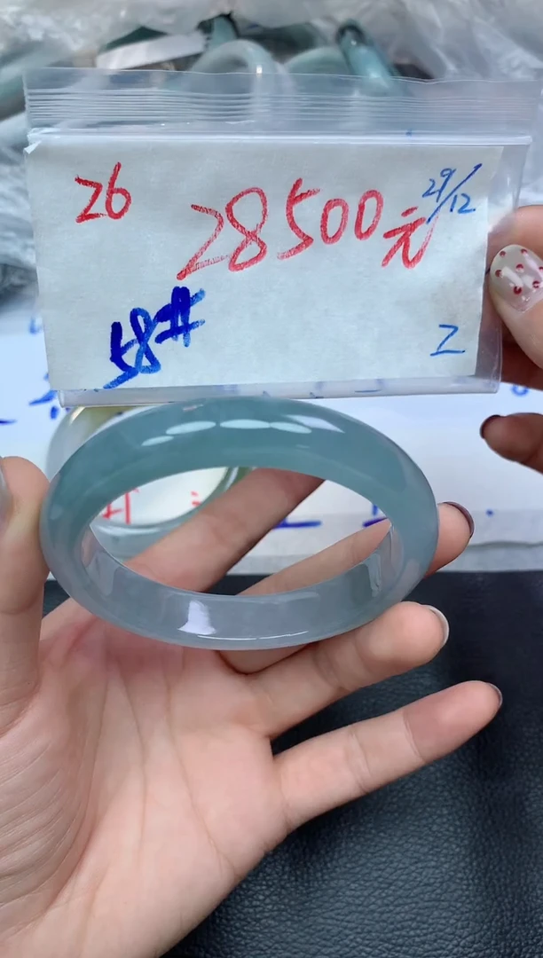 未镶嵌定制翡翠26毛货需精细抛光手镯拍一发一