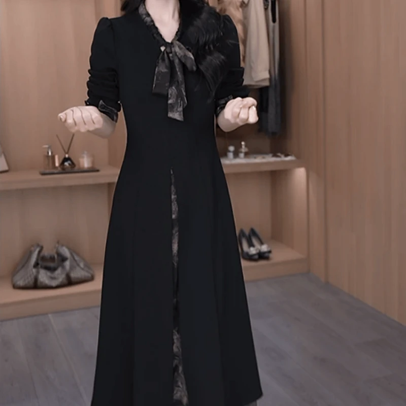 A968【连衣裙】2025秋季新款时尚大气减龄休闲收腰显瘦优雅连衣裙