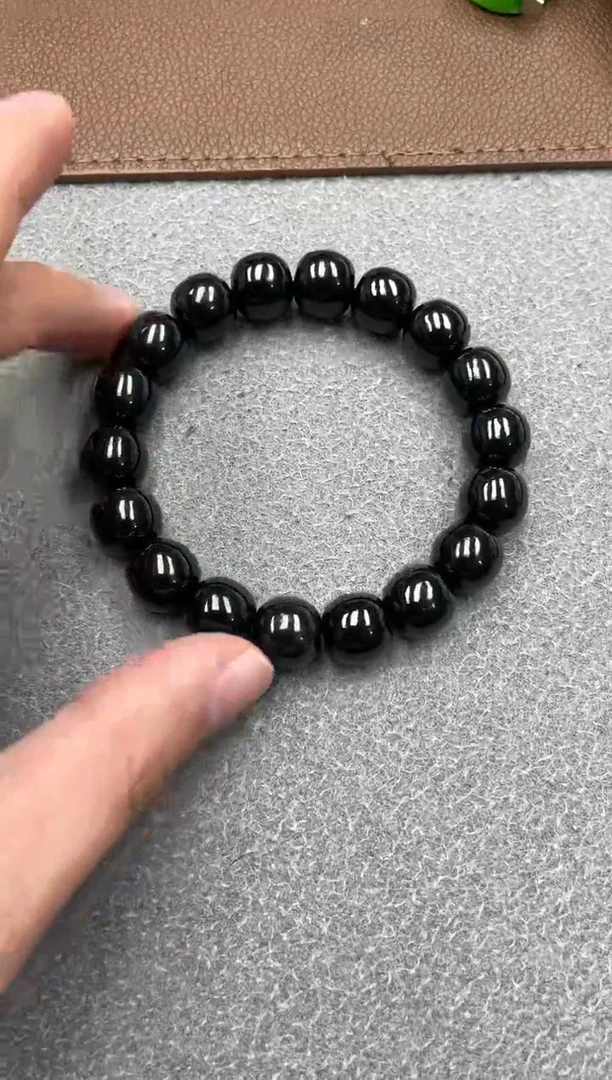 未镶嵌手串和田玉新疆老迪坎黑青12老型