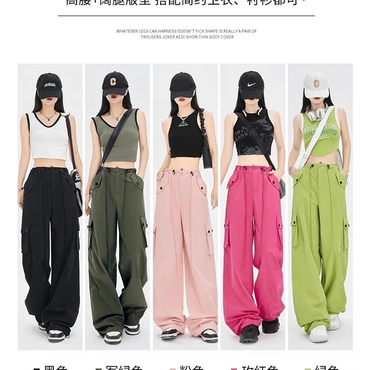 美式复古辣妹工装裤显瘦运动休闲夏季户外韩版（03锦纶速干工装裤）