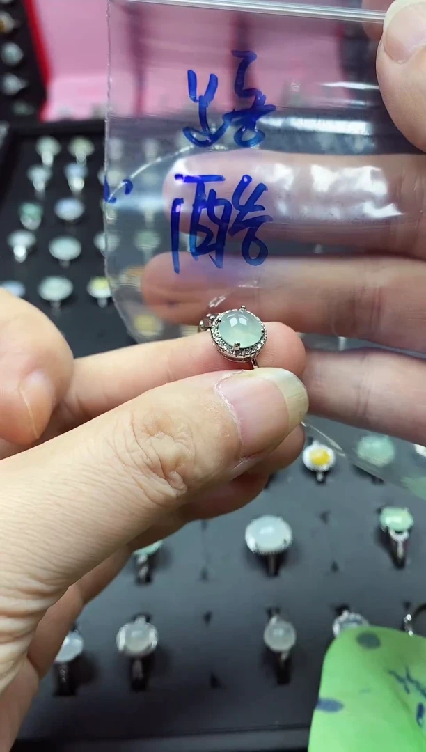 未镶嵌戒指翡翠奶***酷翡翠戒指#