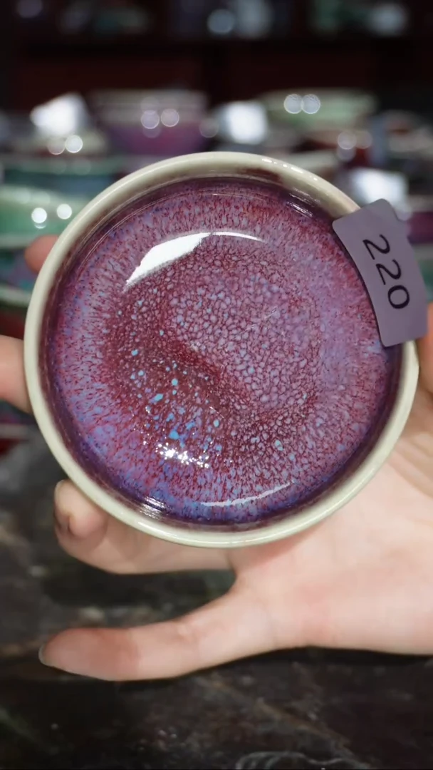 摆件陶精品窑变钧瓷茶器