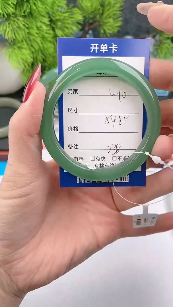 【闪购商品】石英质玉手镯未镶嵌w10东陵玉微色差