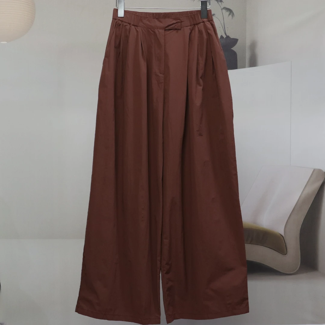 【9569】高品质原创设计红色时尚百搭松紧腰休闲裤秦