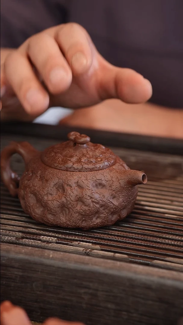 茶壶紫砂供春 变色龙 180cc