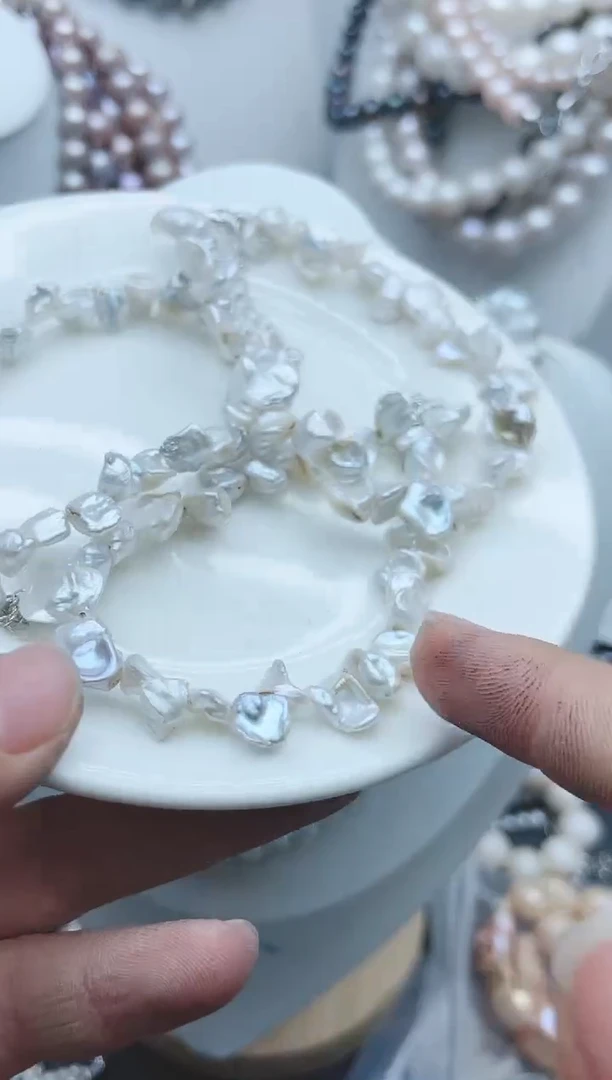 【闪购商品】淡水珍珠颈饰钛钢1