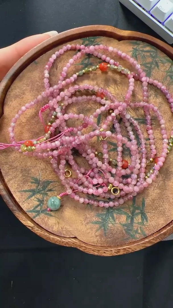 【闪购商品】碧玺项链银S925镶嵌GD1036约3mm多样性发一件