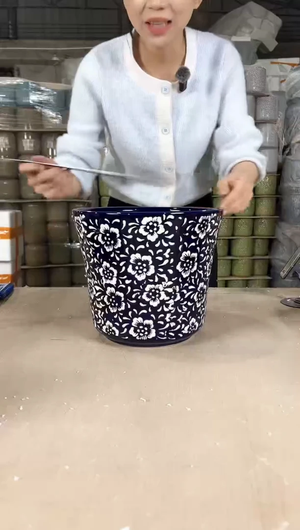 【闪购商品】陶瓷收腰蓝白花大号25x21
