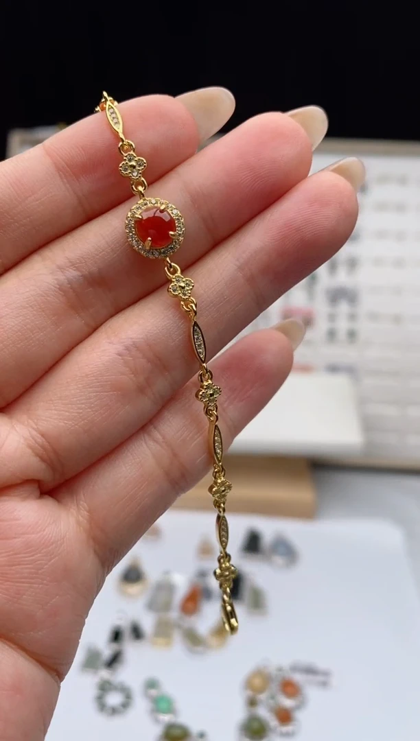 银S925镶嵌戒指翡翠天然A货翡翠