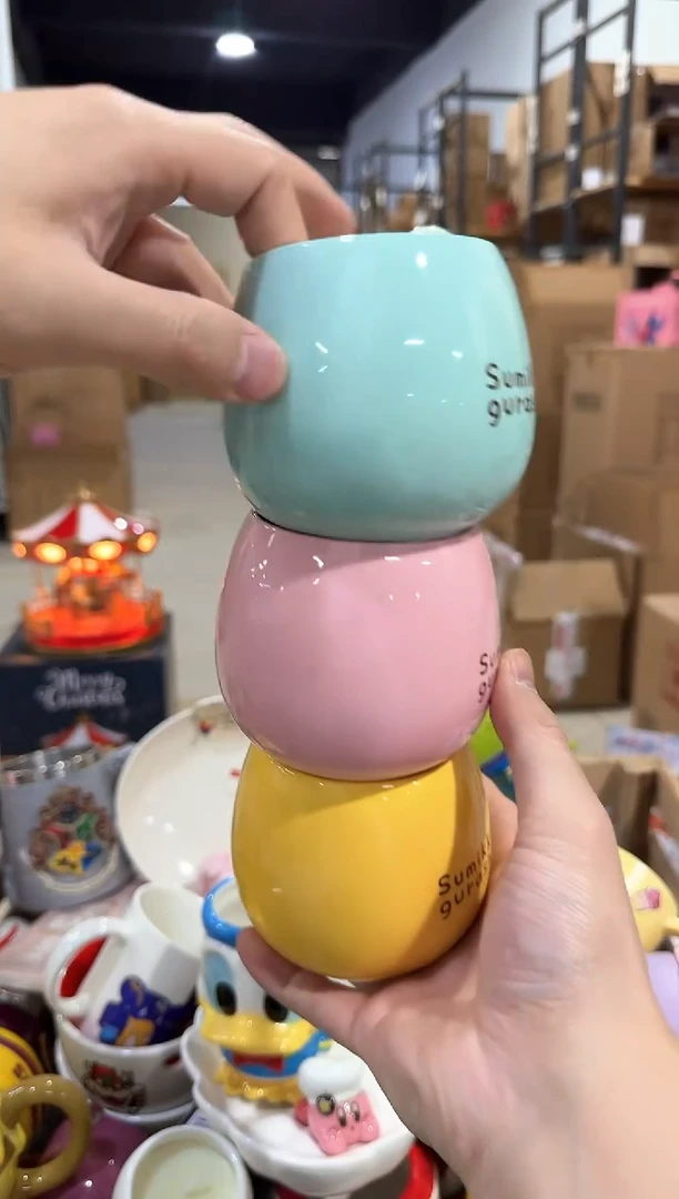 瓷片角落生物鸡蛋杯3件套