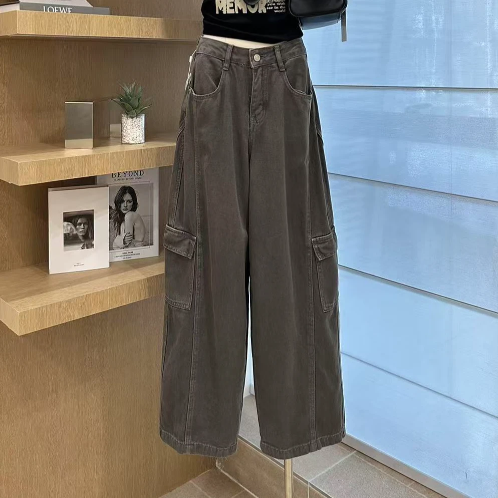 【城南旧梦】美式复古高级垂感工装裤-3837