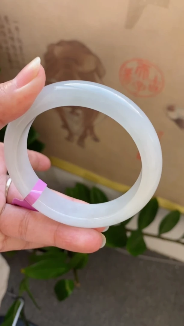 【闪购商品】翡翠手镯未镶嵌（老坑 厚装冰透胶）11号有棉线