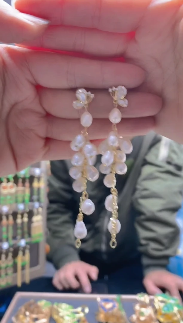 【闪购商品】淡水珍珠耳饰合金0195珍珠耳饰