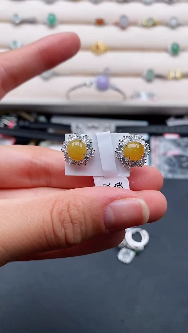 银S925镶嵌戒指翡翠333333+2