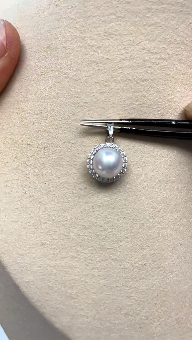 颈饰银S925镶嵌海水珍珠9