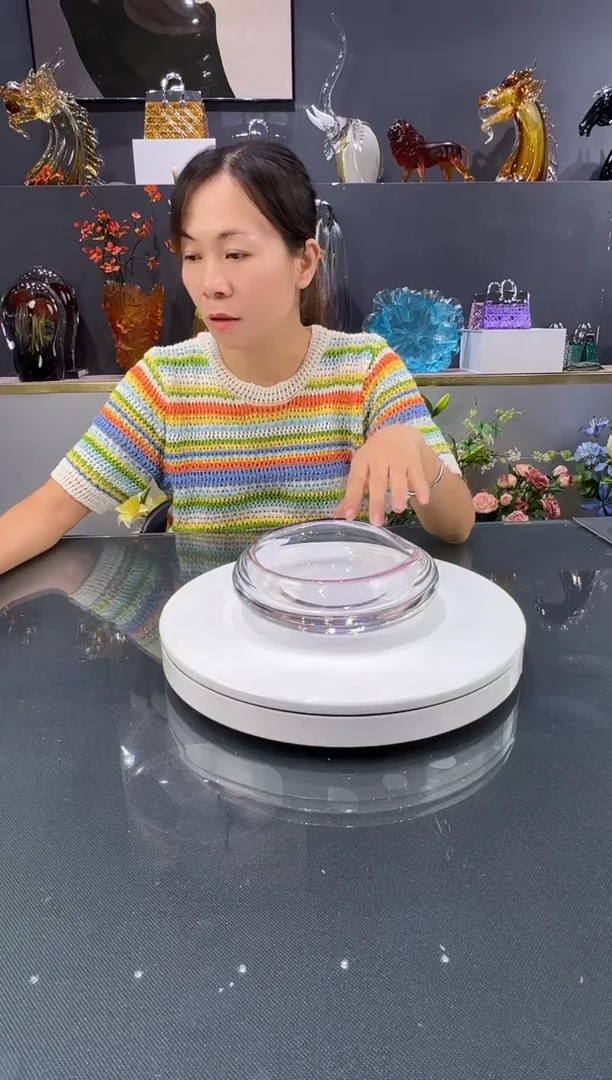 琉璃水晶琉璃烟灰缸1个