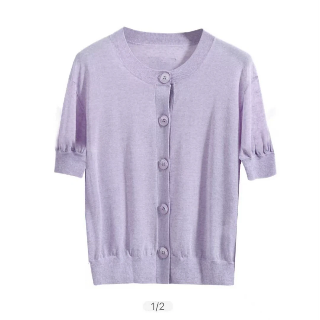 三彩2025夏新款女日常通勤大象灰H型毛织外套夏季百搭时尚