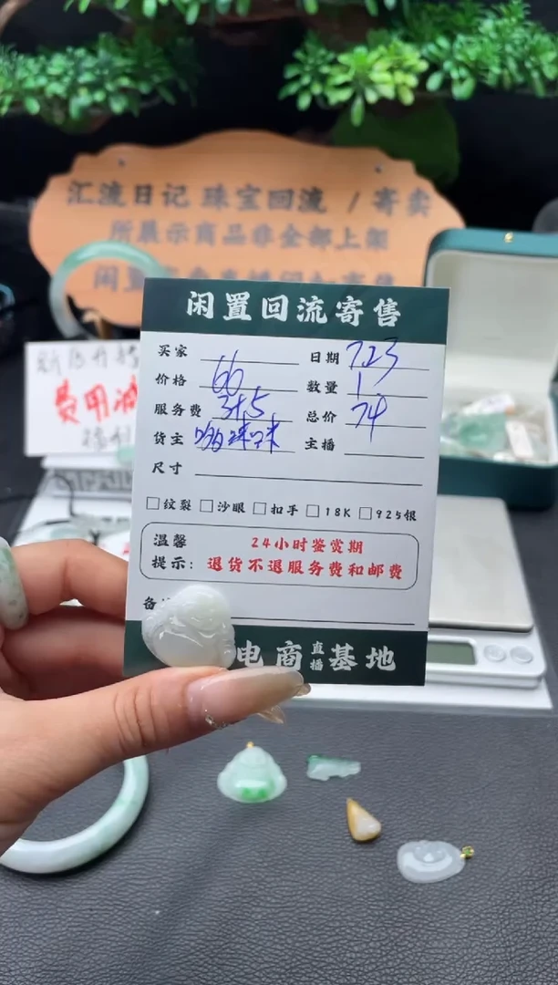 翡翠未镶嵌颈饰挂件