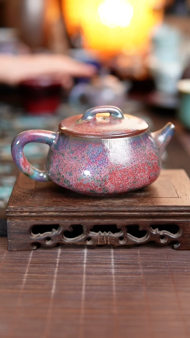 紫金花釉 石瓢壶 温红远 200ml