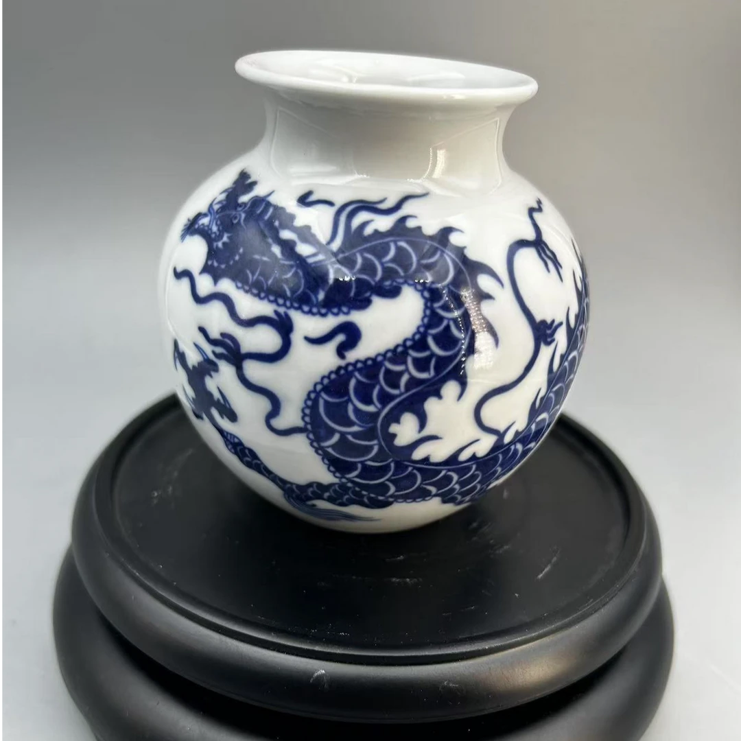 景德镇官方甄选  十大瓷厂博物馆 祥龙献瑞（龙纹）青花罐