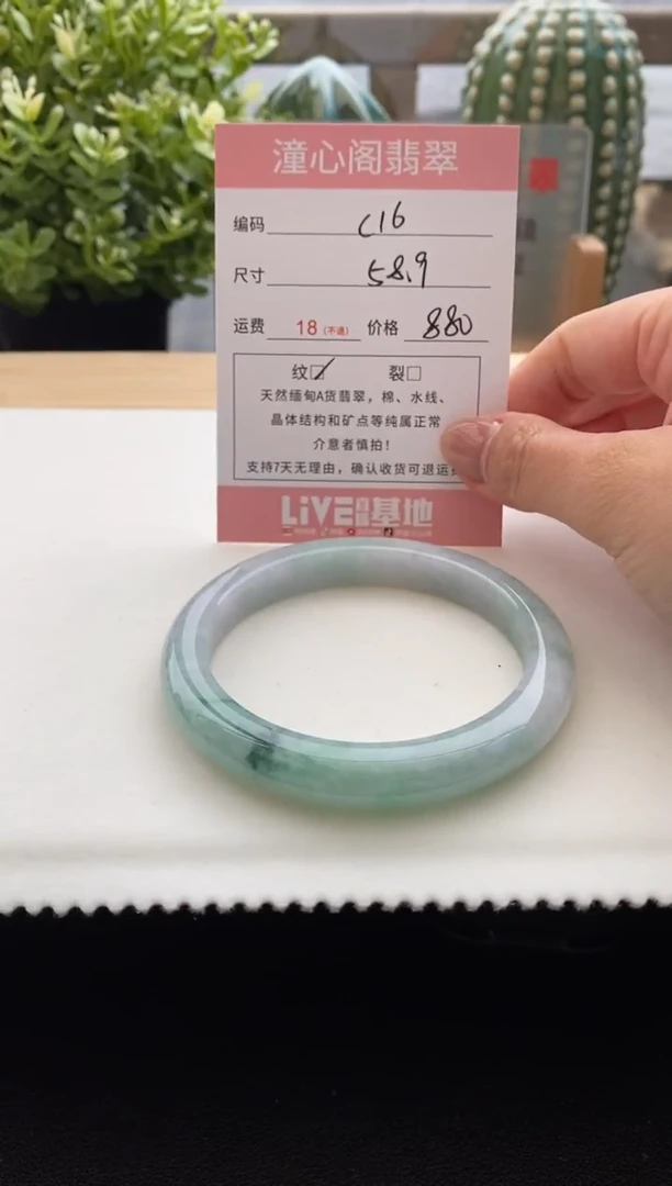 未镶嵌手镯翡翠58.9圈口 编码 C16