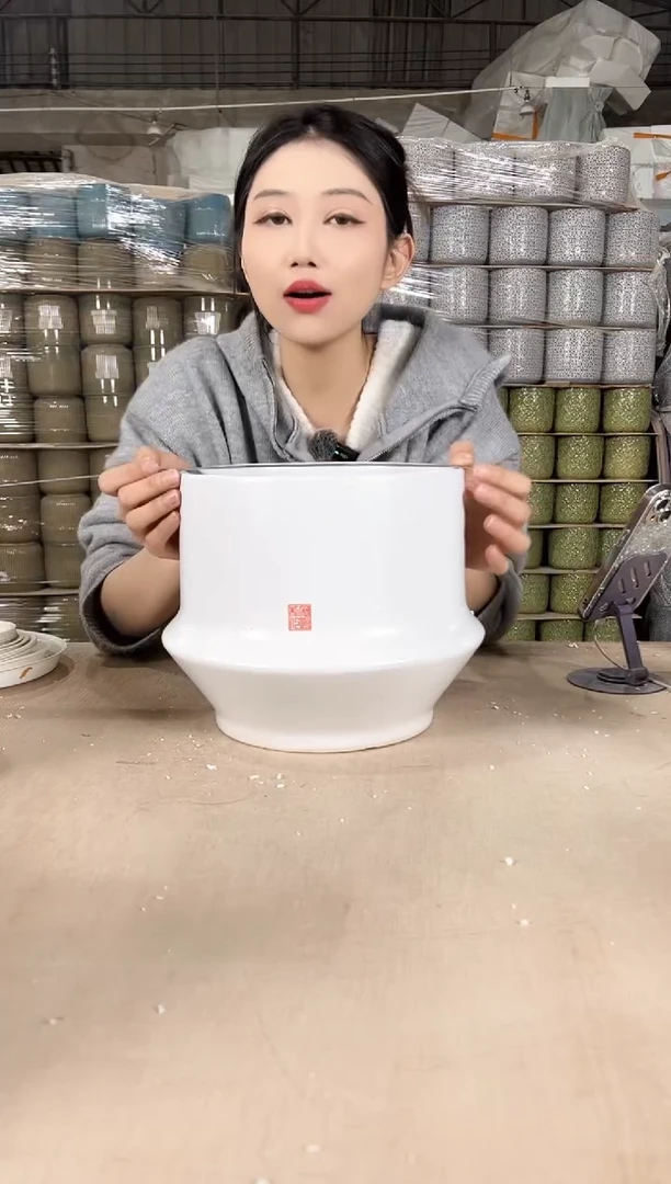 【闪购商品】陶瓷QF01哑白大号23x21