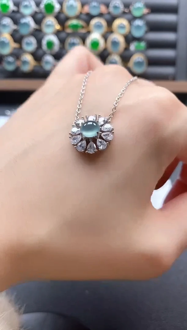 银S925镶嵌戒指翡翠51151