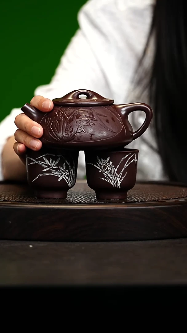 宜兴原矿高端紫砂 汉棠紫泥260cc