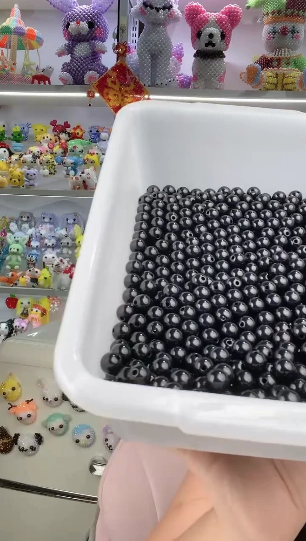 玻璃3008卡20黑光珠眼睛珠10颗