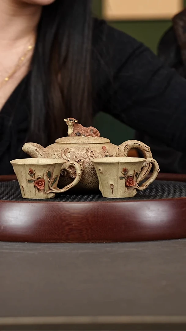 茶壶紫砂83GJF春牛供春套组 老段泥440cc