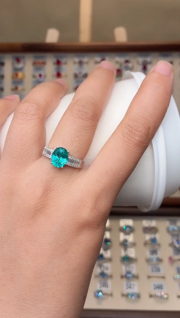 银S925镶嵌颈饰碧玺002