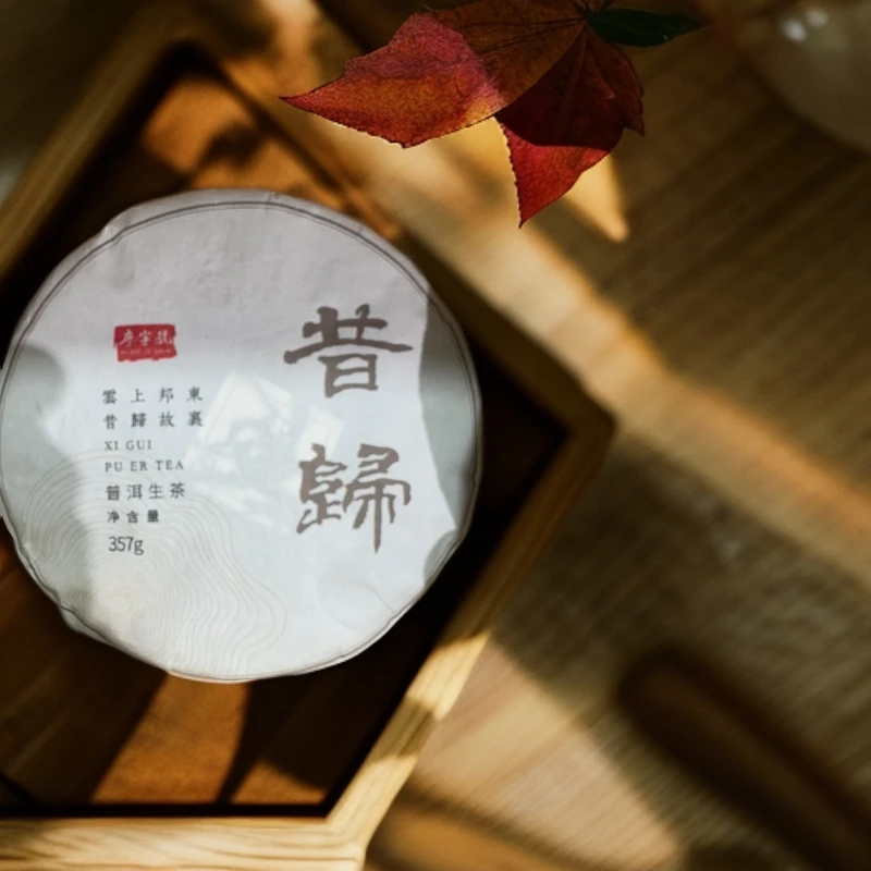 高货【昔归忙麓山】19年核心区古树头春紧压茶357克饼【陈香木质香】