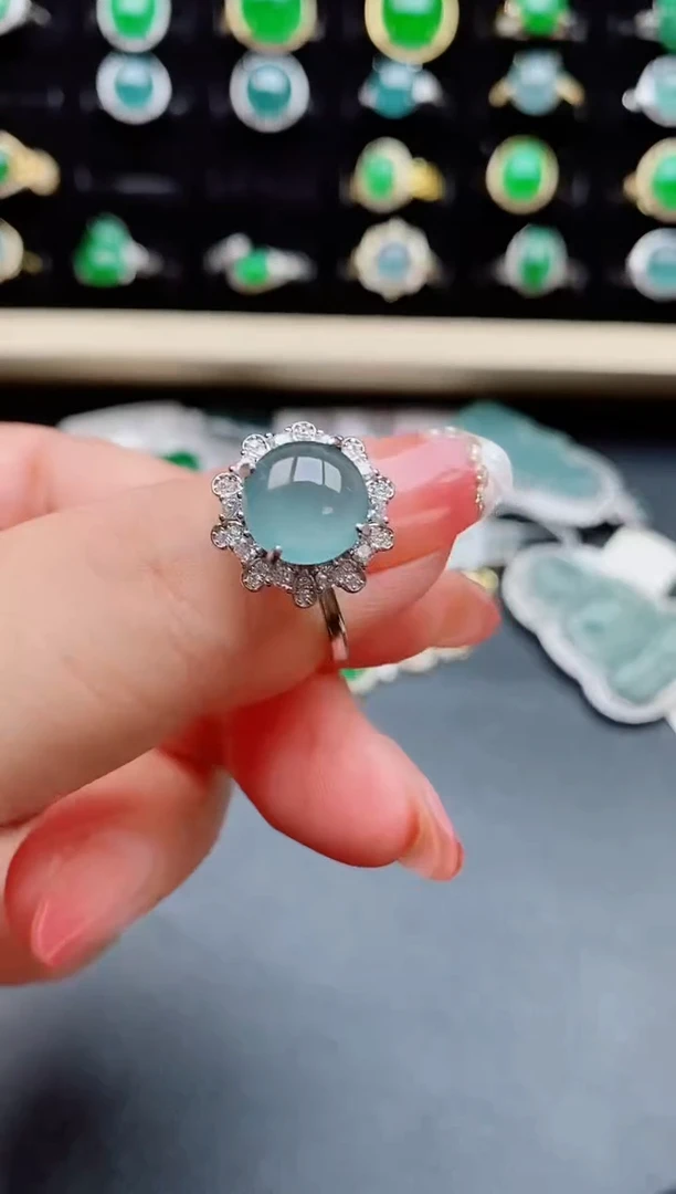 【闪购商品】翡翠戒指银S925镶嵌212121