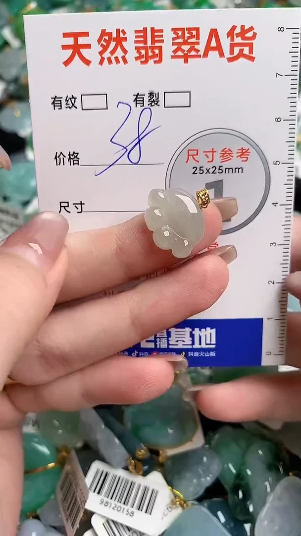 翡翠18K金镶嵌颈饰23001889