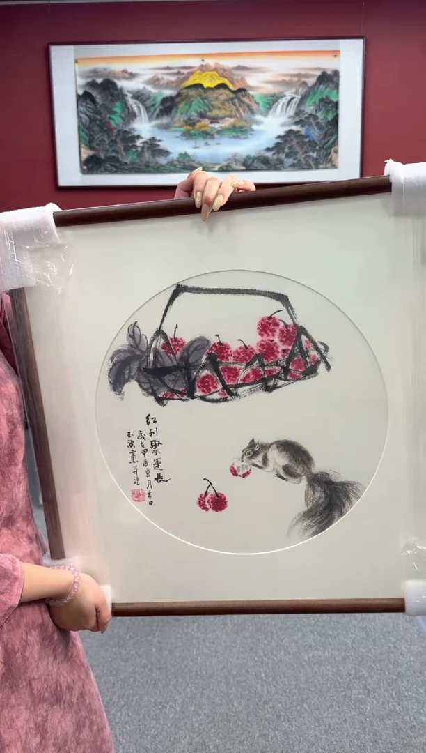 国画手绘 斗方 60*60