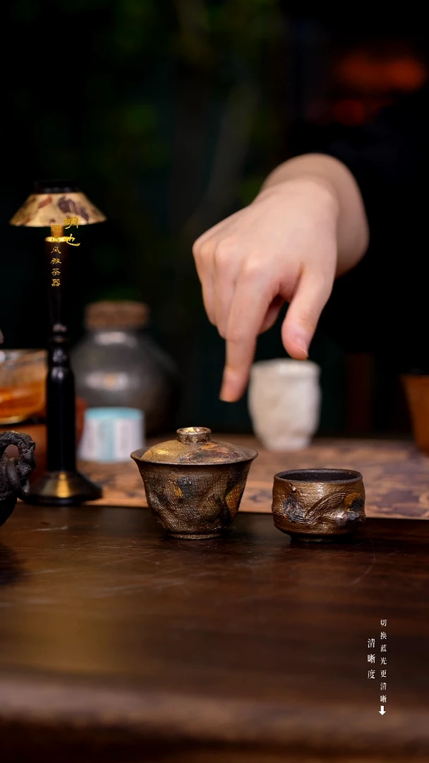 明也茶器/ 盖碗一个＋杯子一个