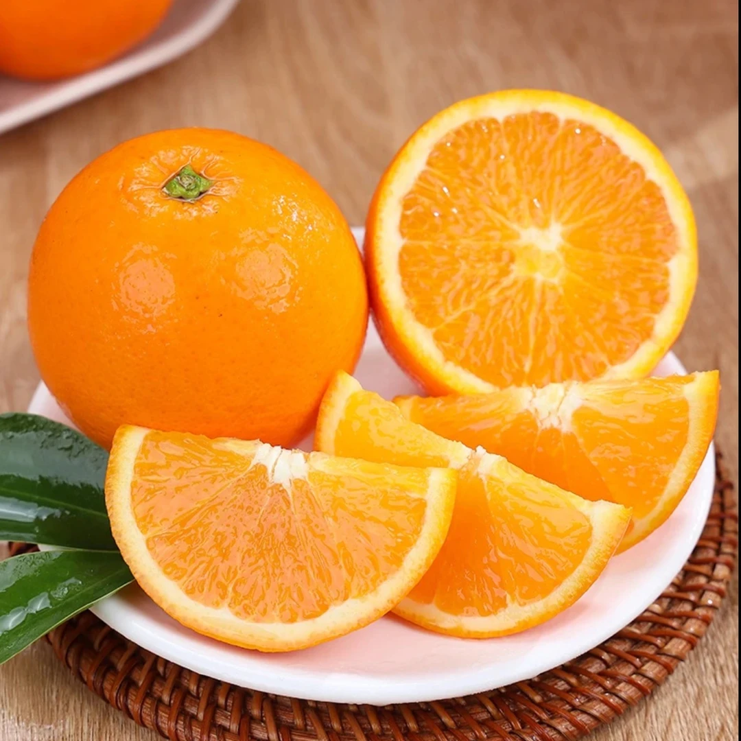 赣南脐橙橙味香甜新鲜现摘酸甜爆汁（带叶橙）当季水果带箱9.8斤