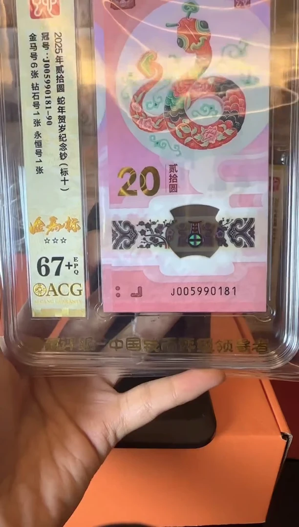 塑料2025 蛇钞 爱藏 标十  啊啊啊啊