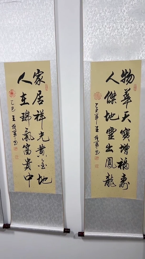 书法王培军 物华天宝 家居祥光 150*40