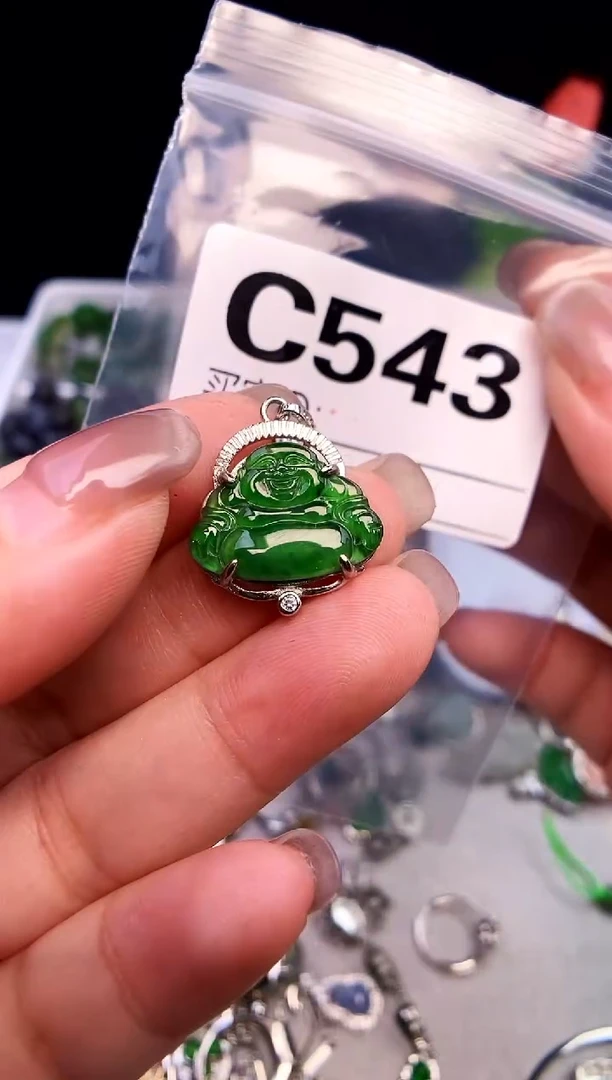 吊坠(不含链)银S925镶嵌翡翠1