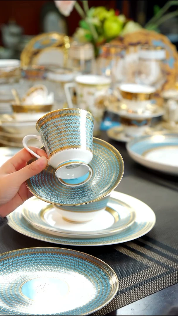 瓷片咖啡杯碟   1套