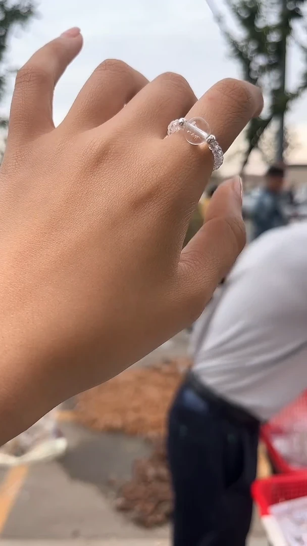 水晶戒指未镶嵌天然多样性发一mm