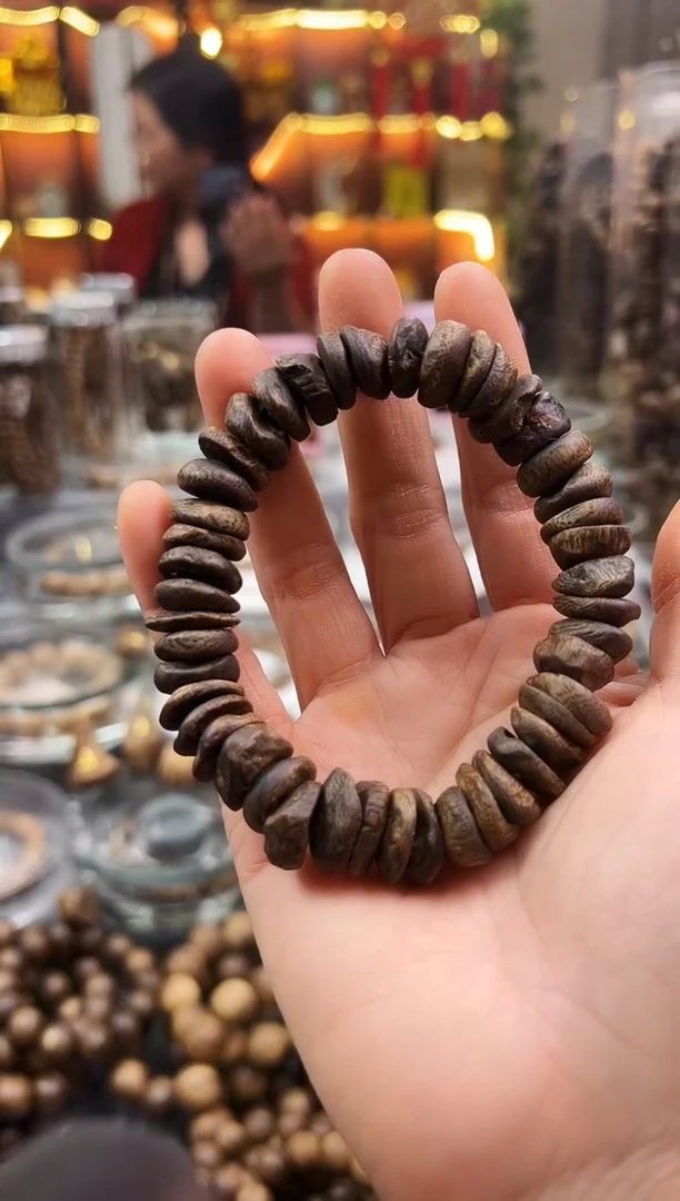 沉香手串庄棋楠沉水壳子单圈