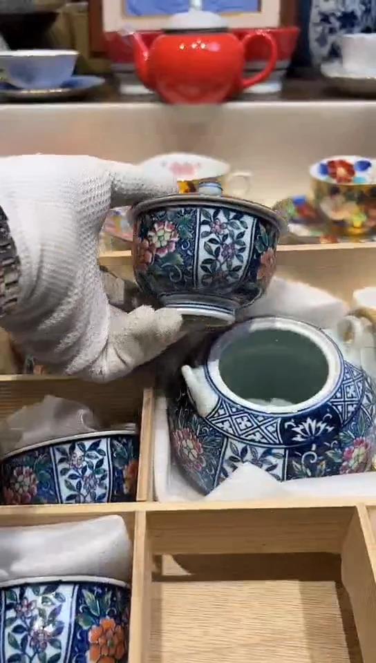 【闪购商品】1壶5盖杯中古回流瓷器好看。谨慎参拍