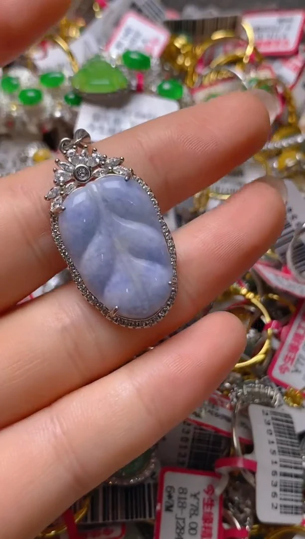 银S925镶嵌戒指翡翠百内无证书