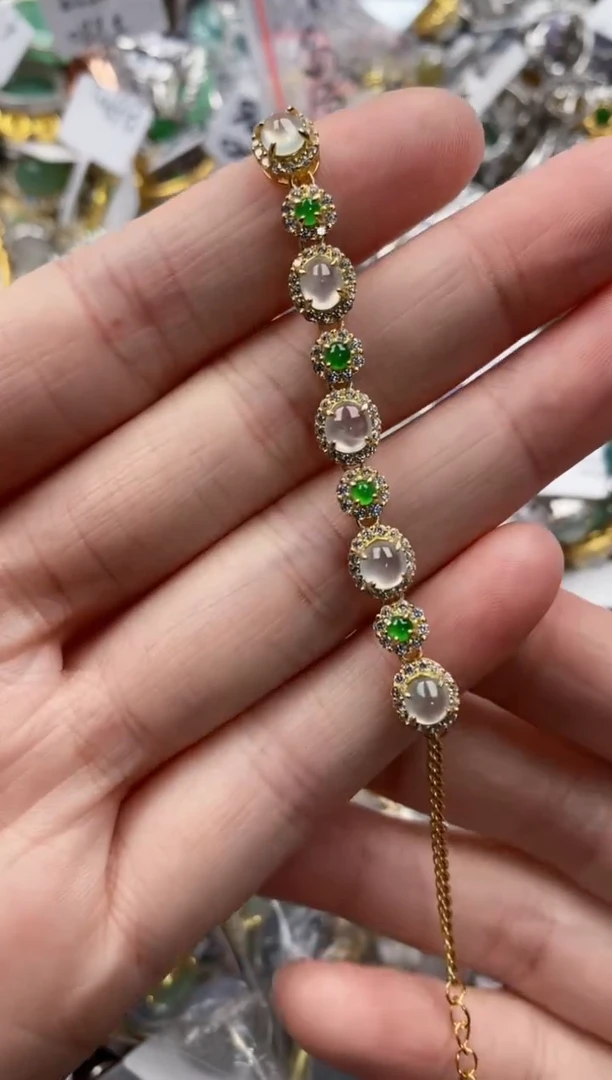 银S925镶嵌戒指翡翠111----7