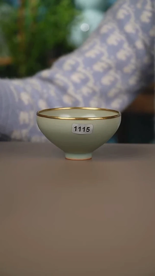 仿古鸡心盏杯柴烧